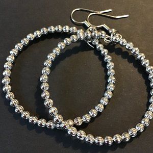 Silvertone Nickelfree Hoop Earrings